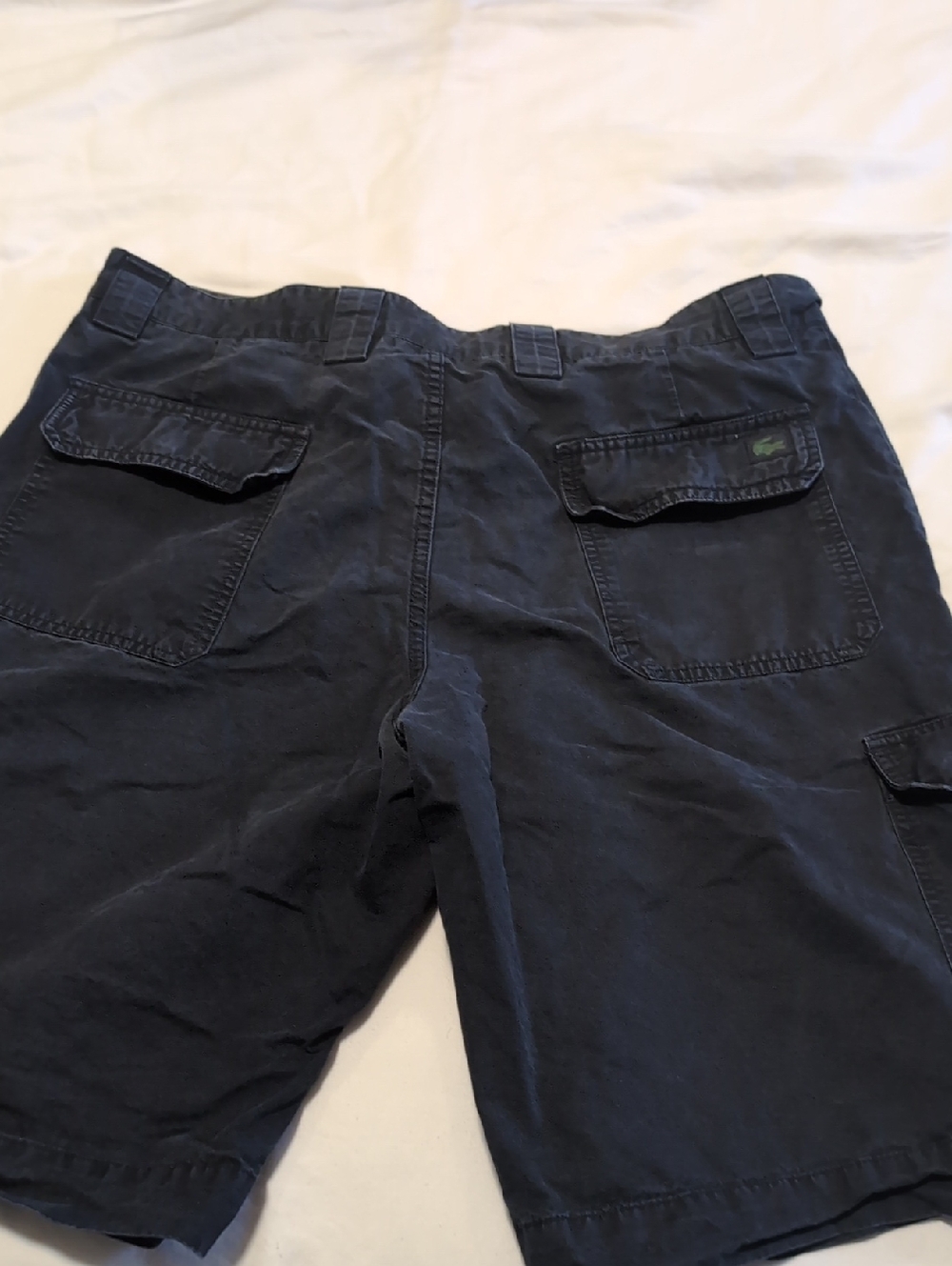 Lacoste Navy Cargo Shorts with Back Flap Pockets